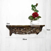 Wooden Handcarved Wall Shelves Rack for Wall Decor and Living Room - Decorlay